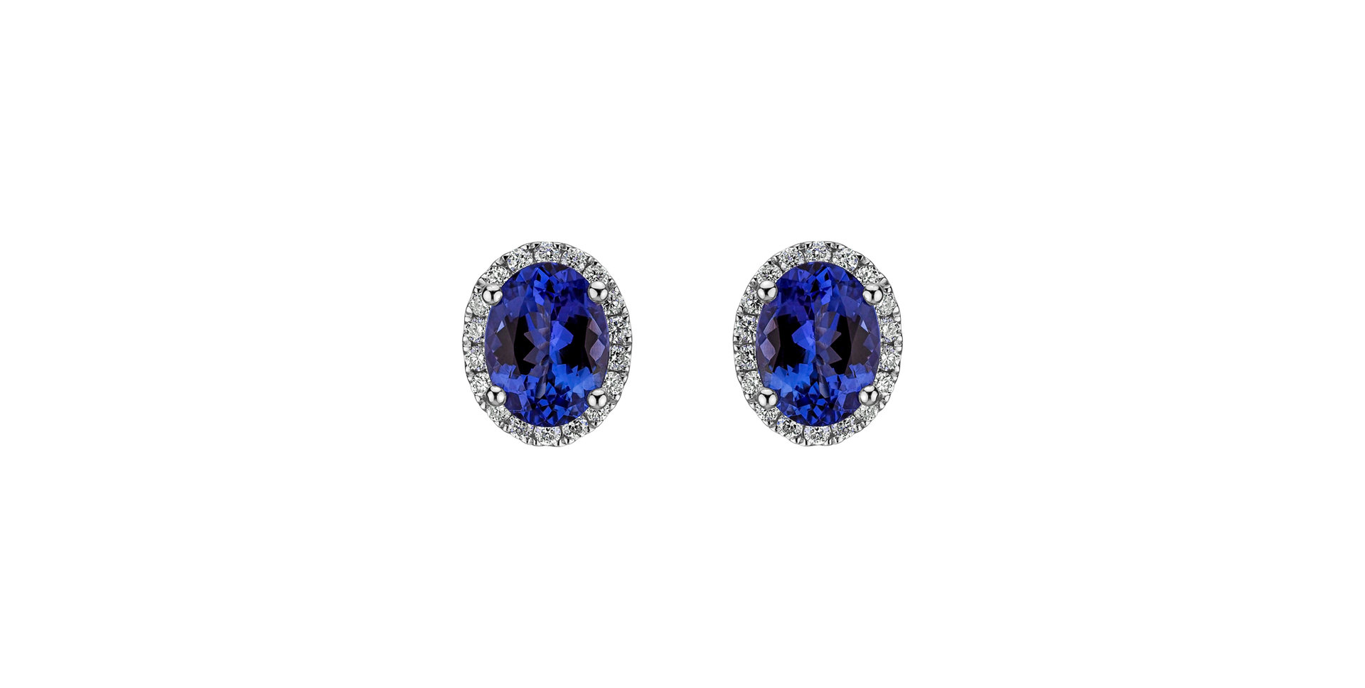 Diamond earrings with Tanzanite Imperial Allegory