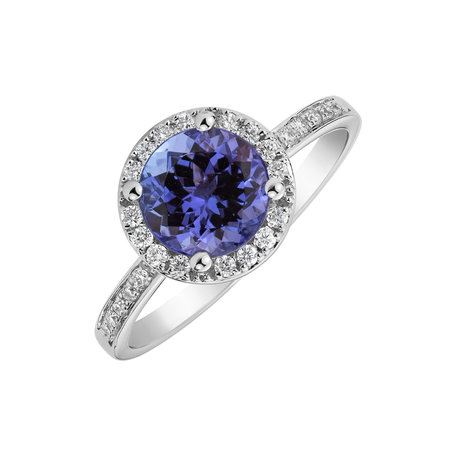 Diamond ring with Tanzanite Sin Signature