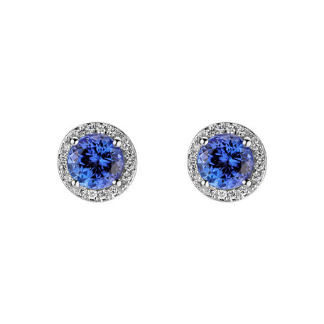 Diamond earrings with Tanzanite Lovely Diana