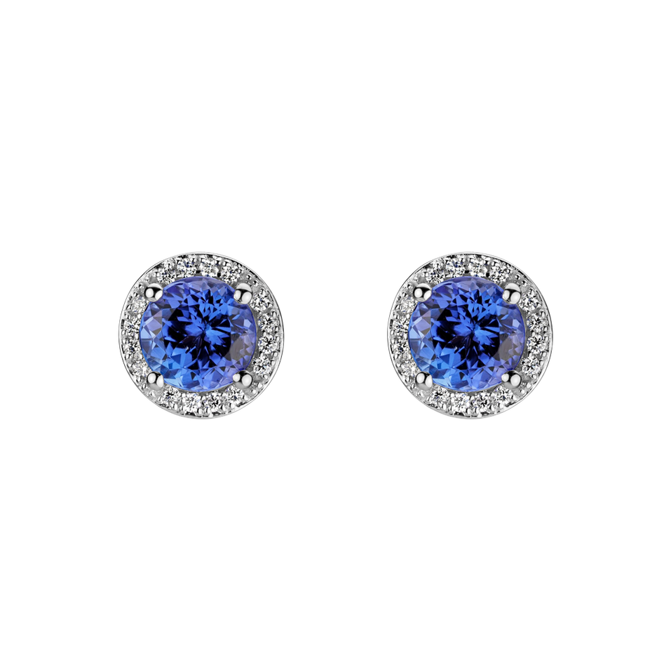 Diamond earrings with Tanzanite Lovely Diana
