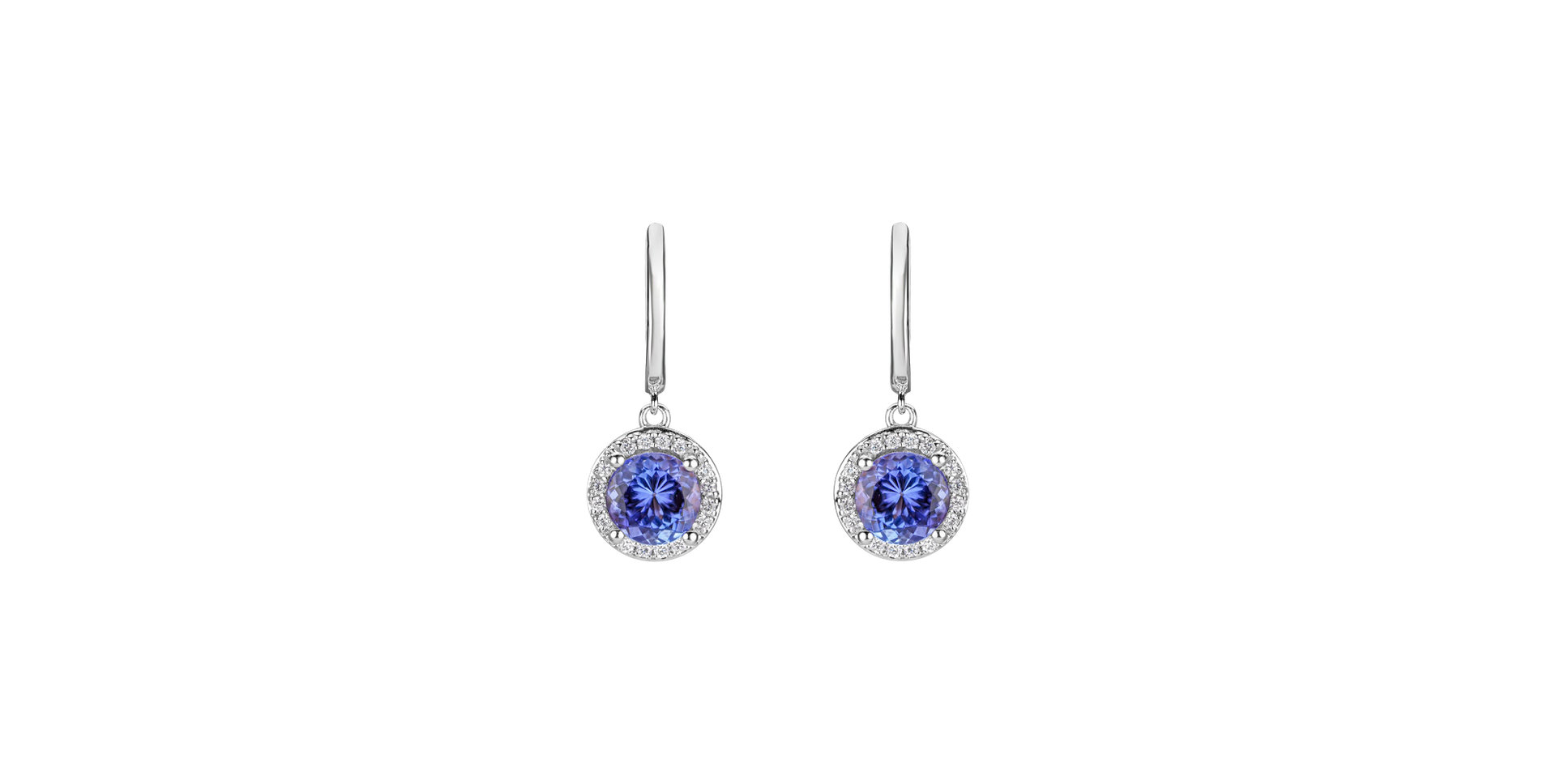 Diamond earrings with Tanzanite Lovely Diana