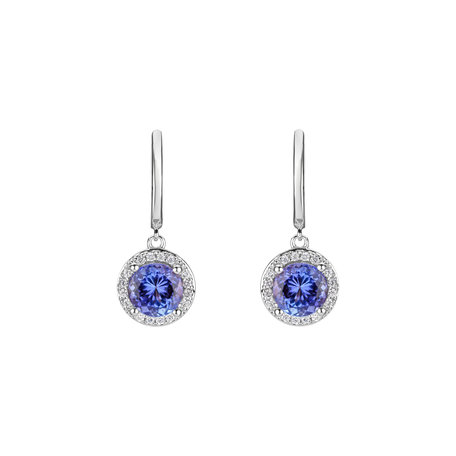 Diamond earrings with Tanzanite Lovely Diana