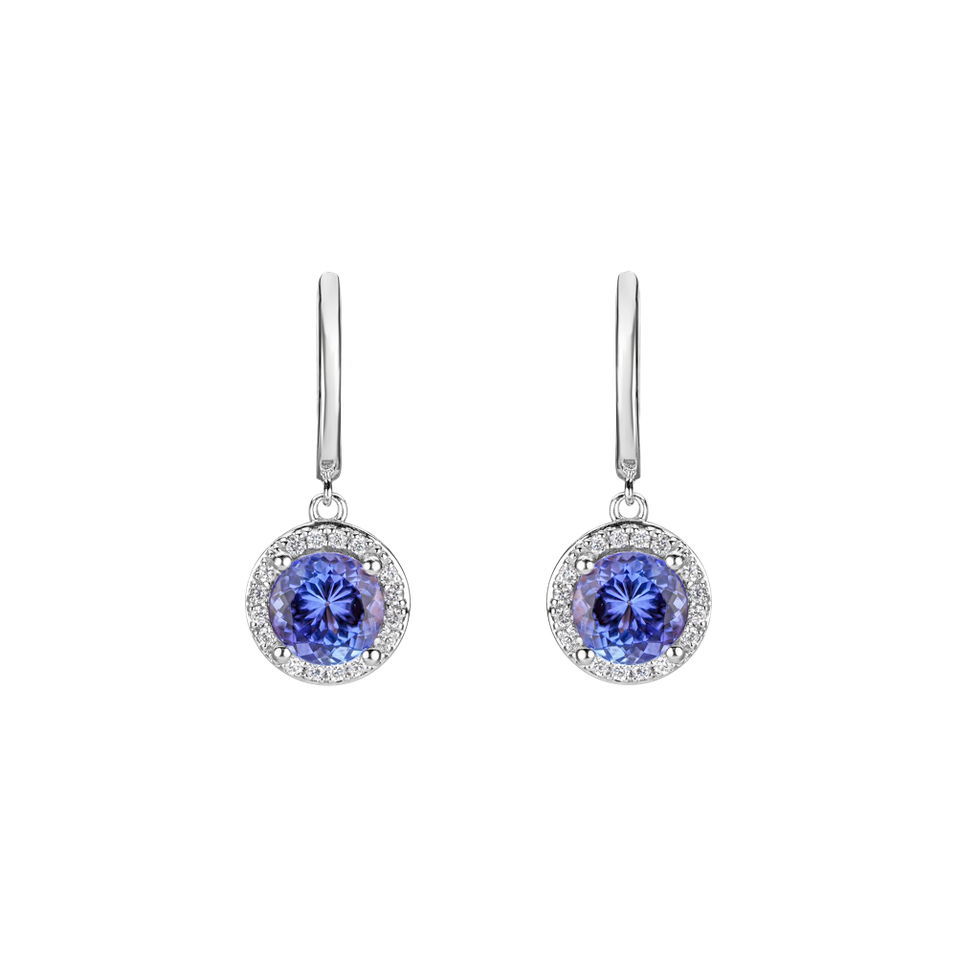 Diamond earrings with Tanzanite Lovely Diana