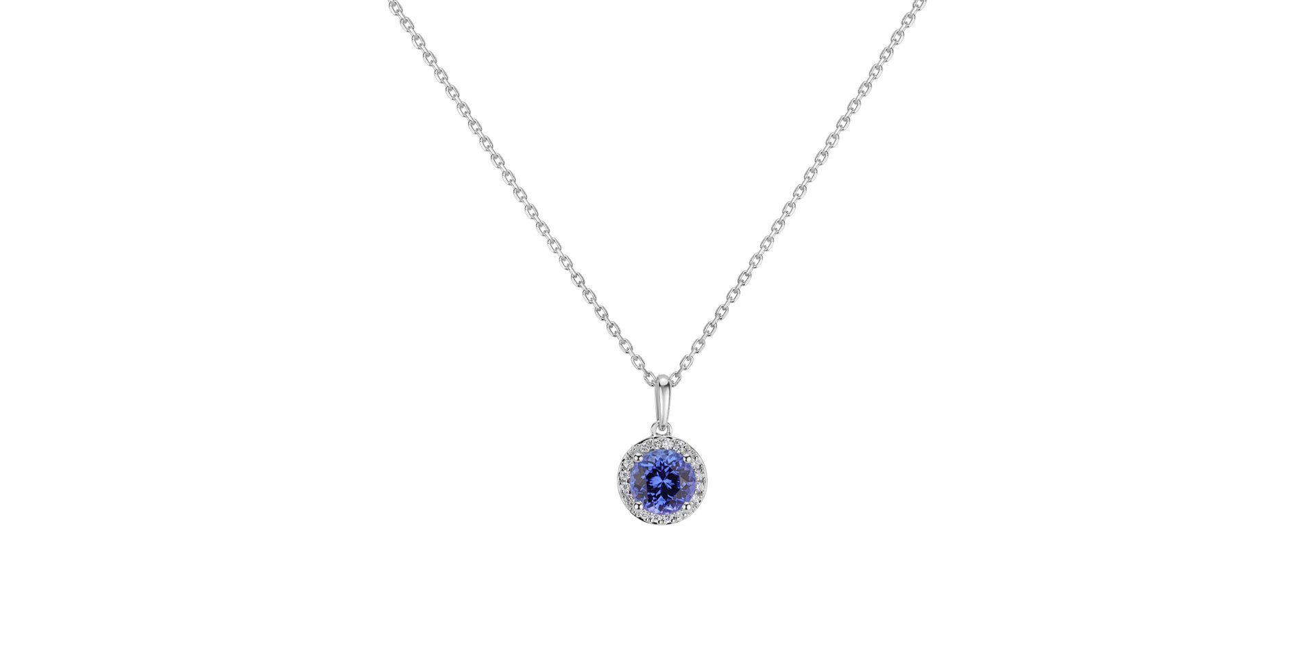 Diamond pendant with Tanzanite Secret Royalty