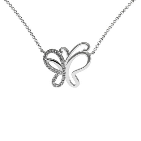 Diamond necklace Butterfly