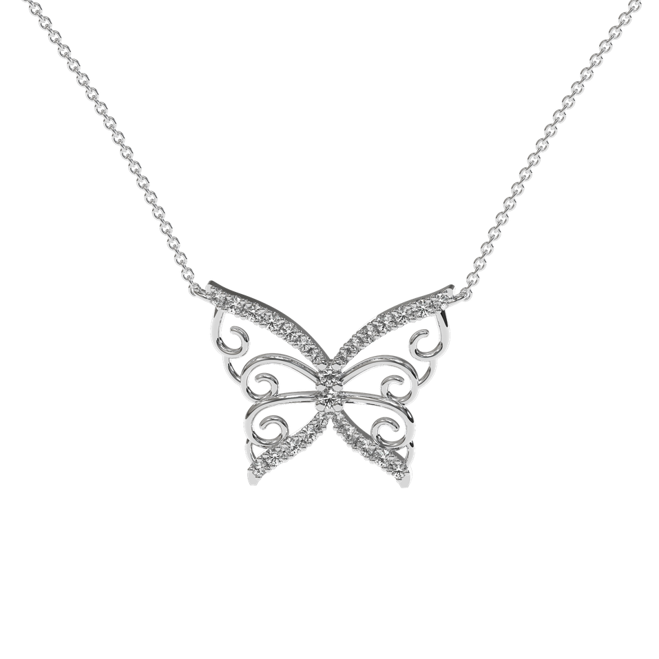 Diamond necklace Butterfly