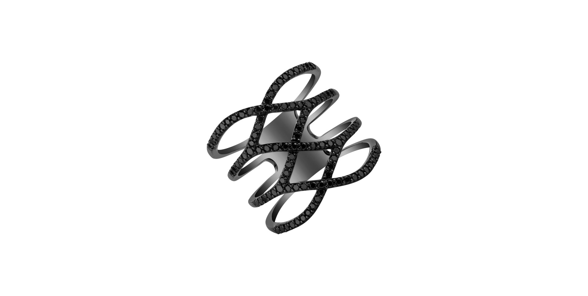 Ring with black diamonds Sunshine Highness