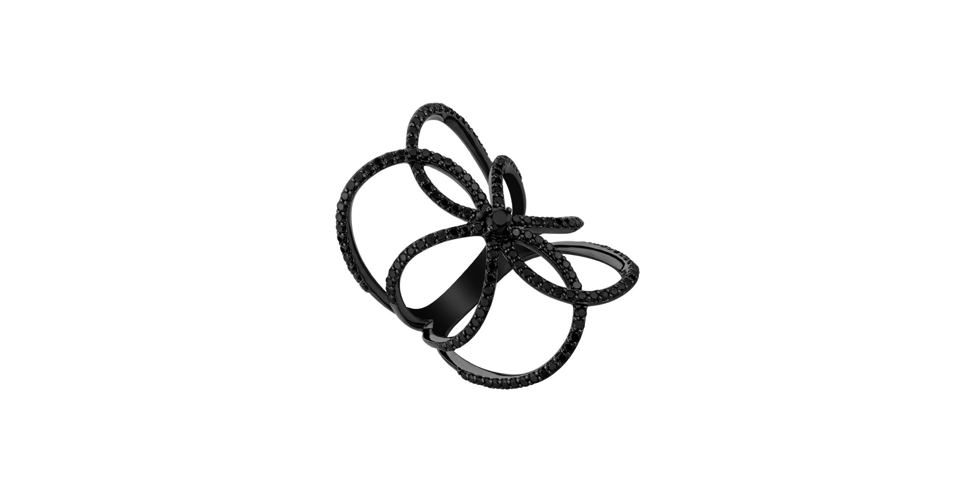 Ring with black diamonds Precious Dream