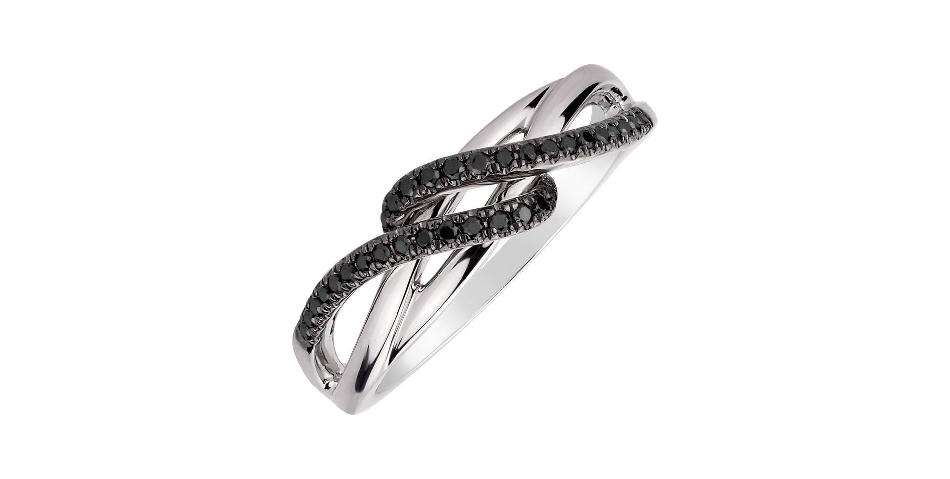Ring with black diamonds Vivid Elegance