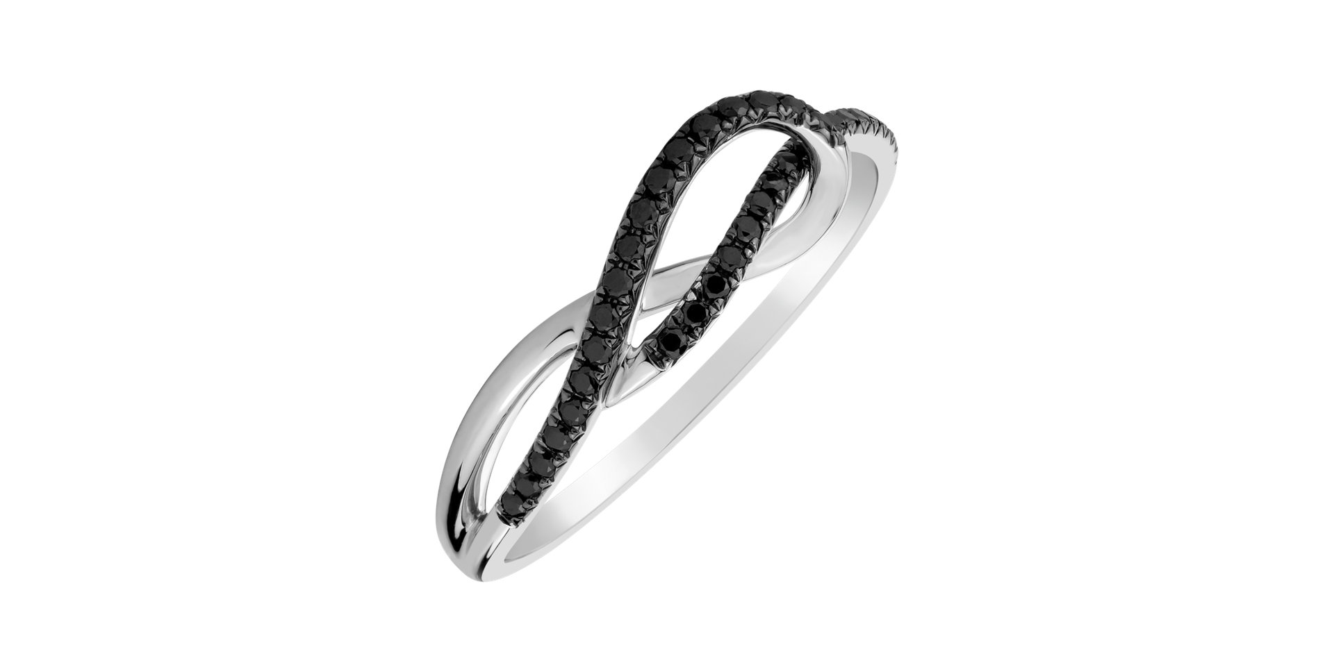Ring with black diamonds Diamond Ripple