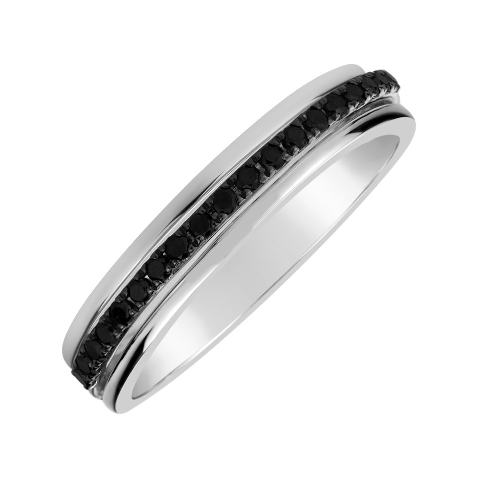 Ring with black diamonds Breathtaking Line