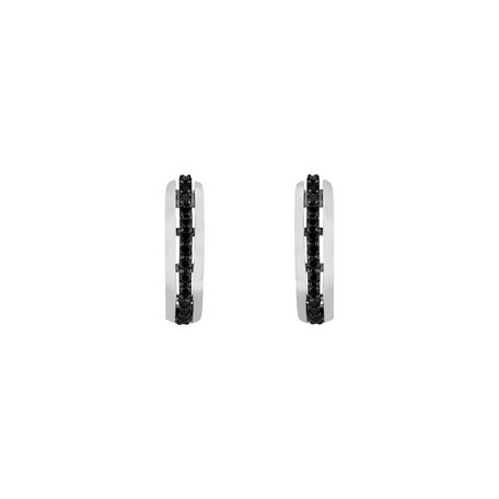Earrings with black diamonds Pure Soul