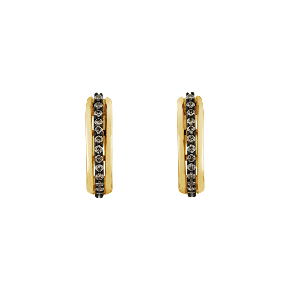 Earrings with brown diamonds Pure Soul