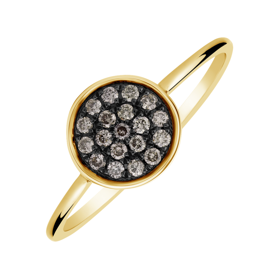 Ring with brown diamonds Simplicity