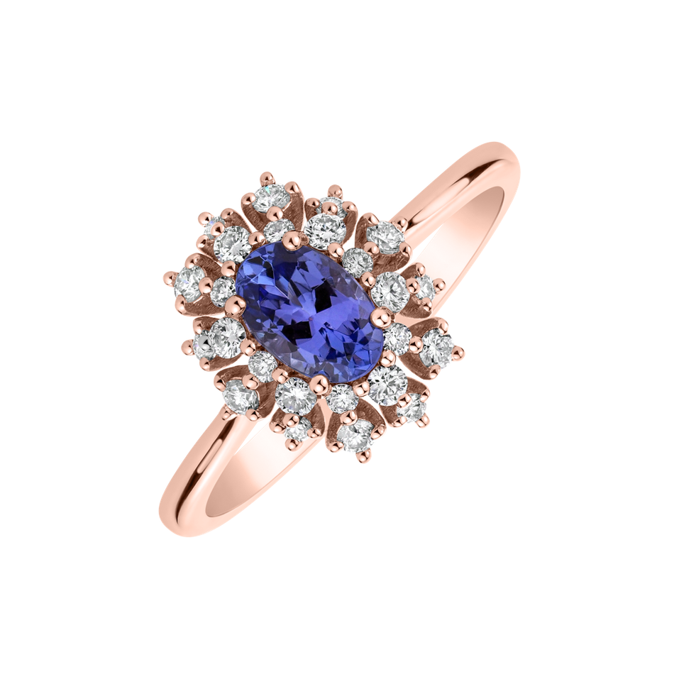 Diamond ring with Tanzanite Neverending Joy