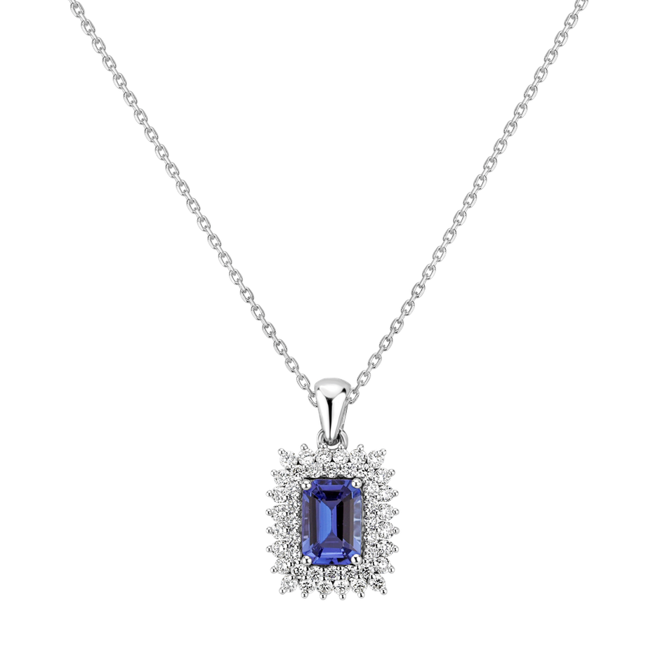 Diamond pendant with Tanzanite Virgin Goddess