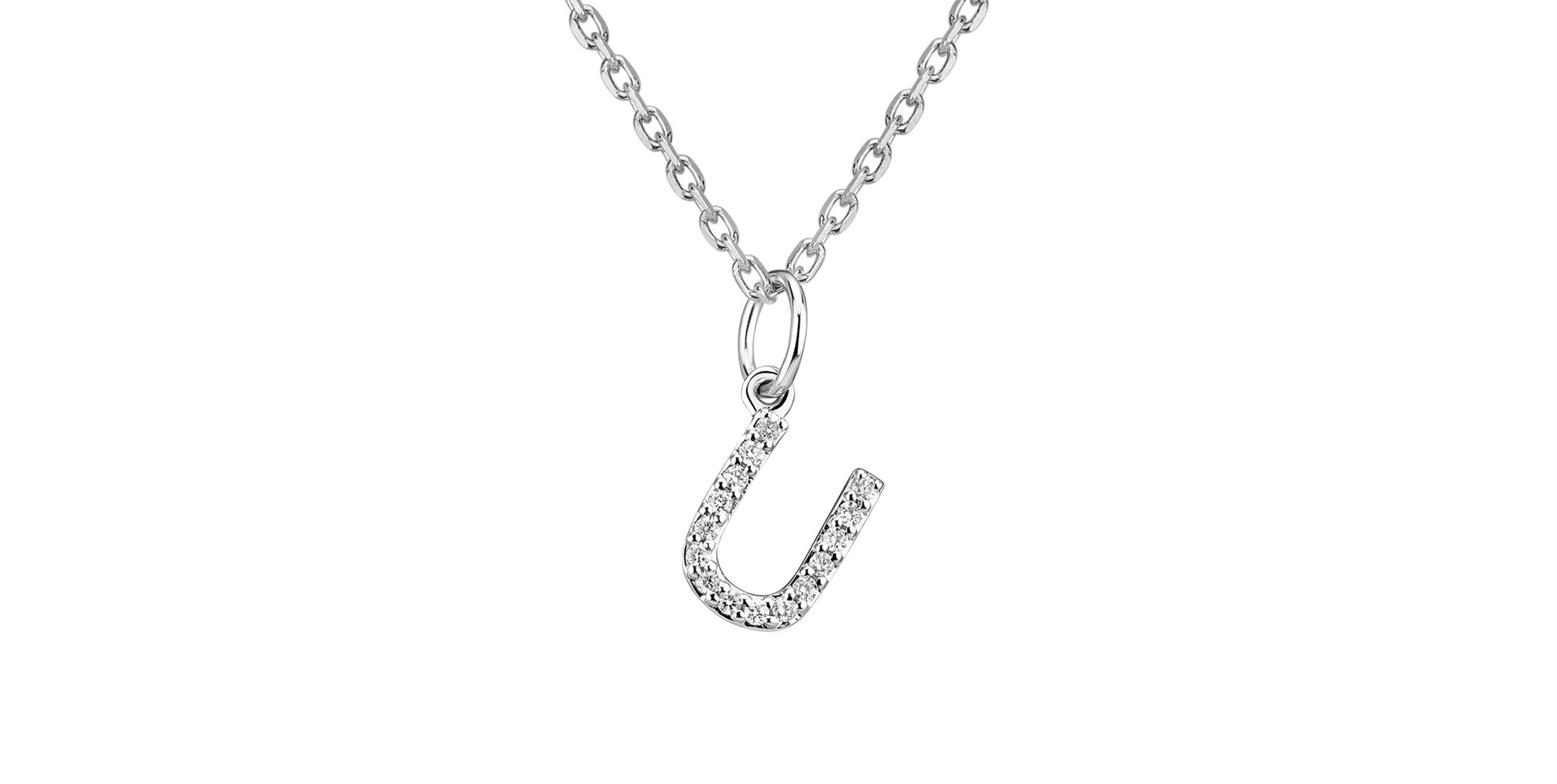 Diamond pendant Line Glitter  U