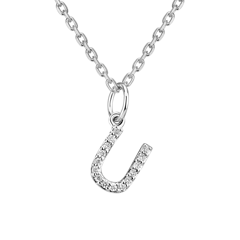 Diamond pendant Line Glitter  U