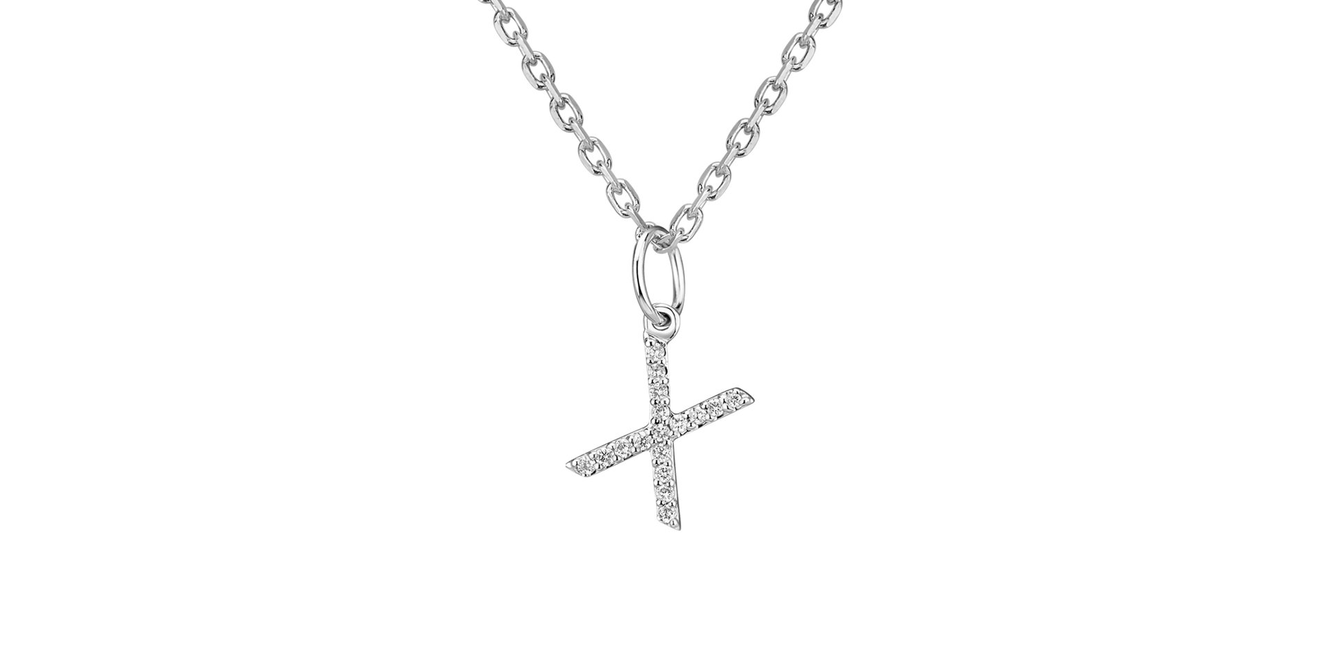 Diamond pendant Line Glitter  X