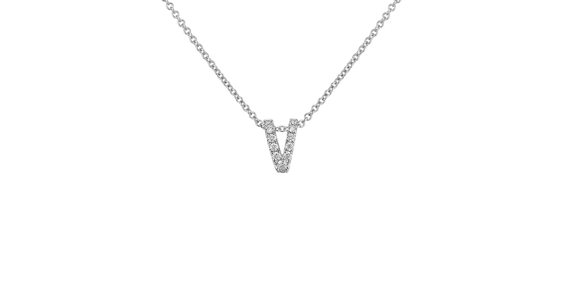 Diamond necklace Diamond Letter