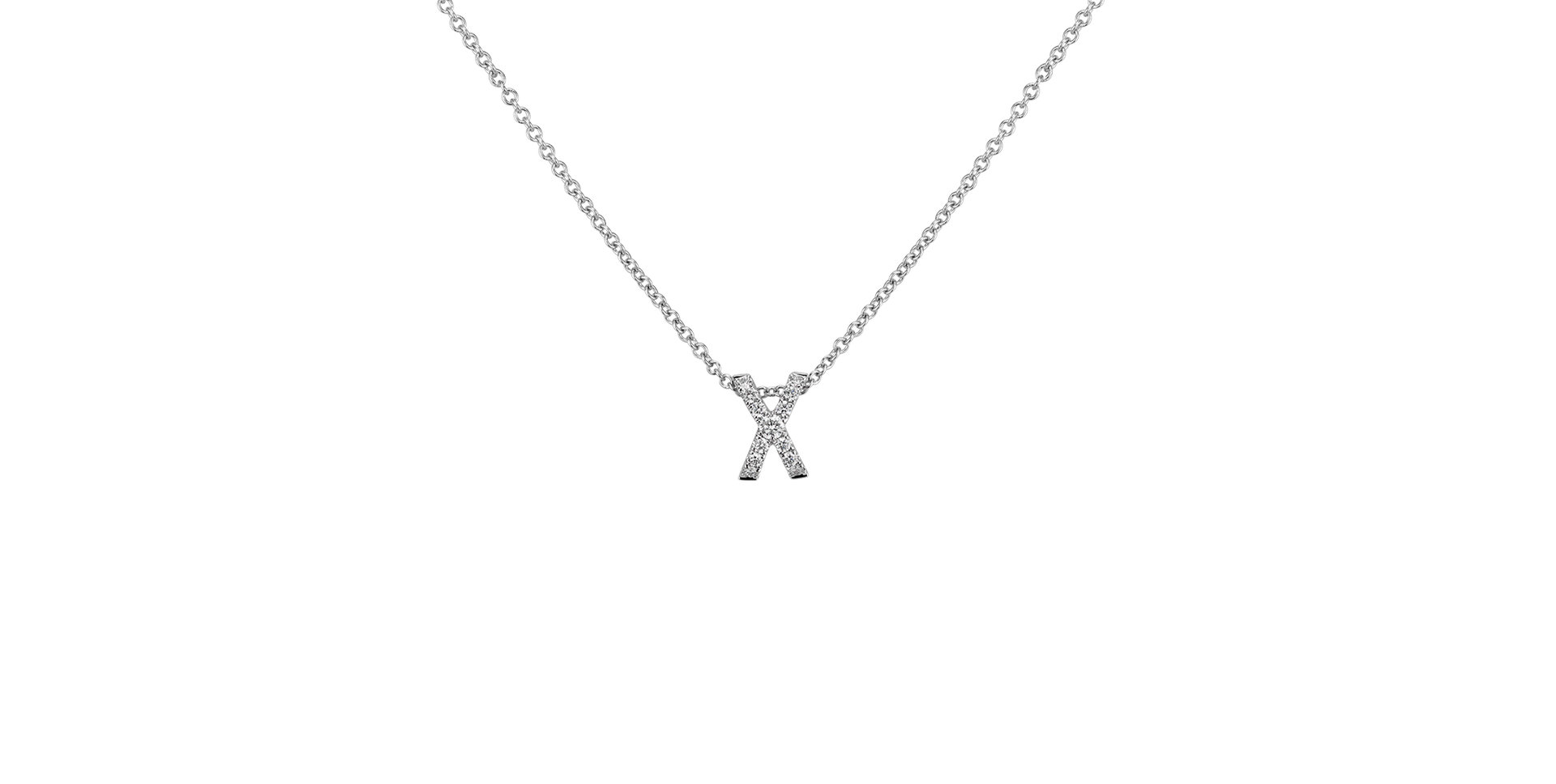 Diamond necklace Diamond Letter