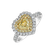 Ring with yellow and white diamonds Sun Love2