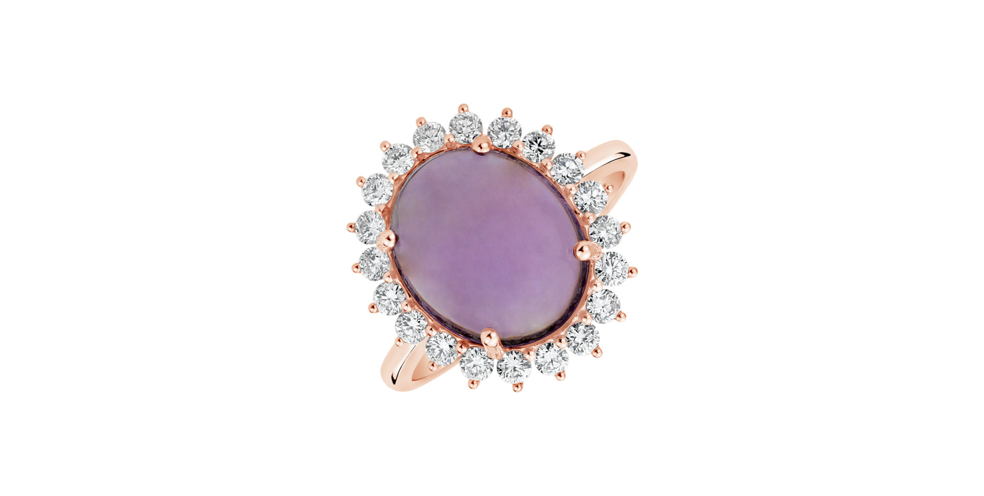 Diamond rings with Amethyst Diamond Czarina