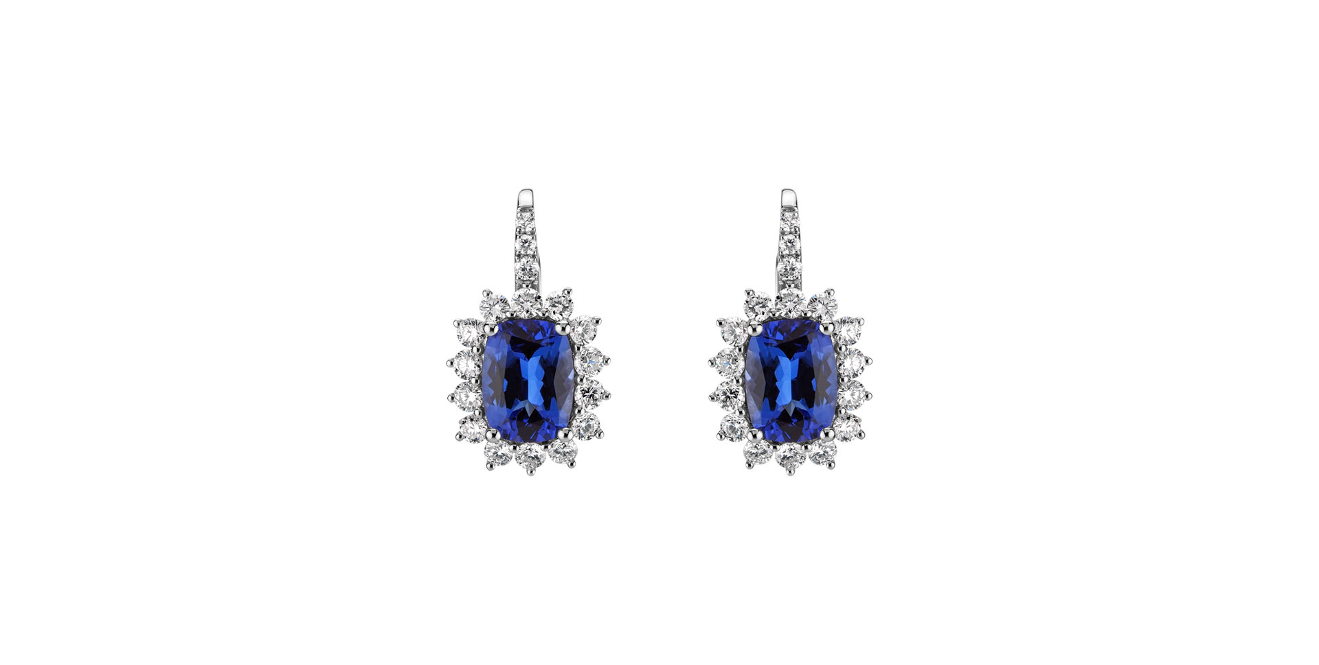 Diamond earrings with Tanzanite Seraph Spark