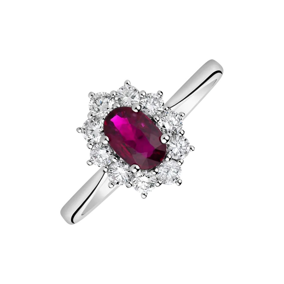 Diamond ring with Ruby Princess Joy