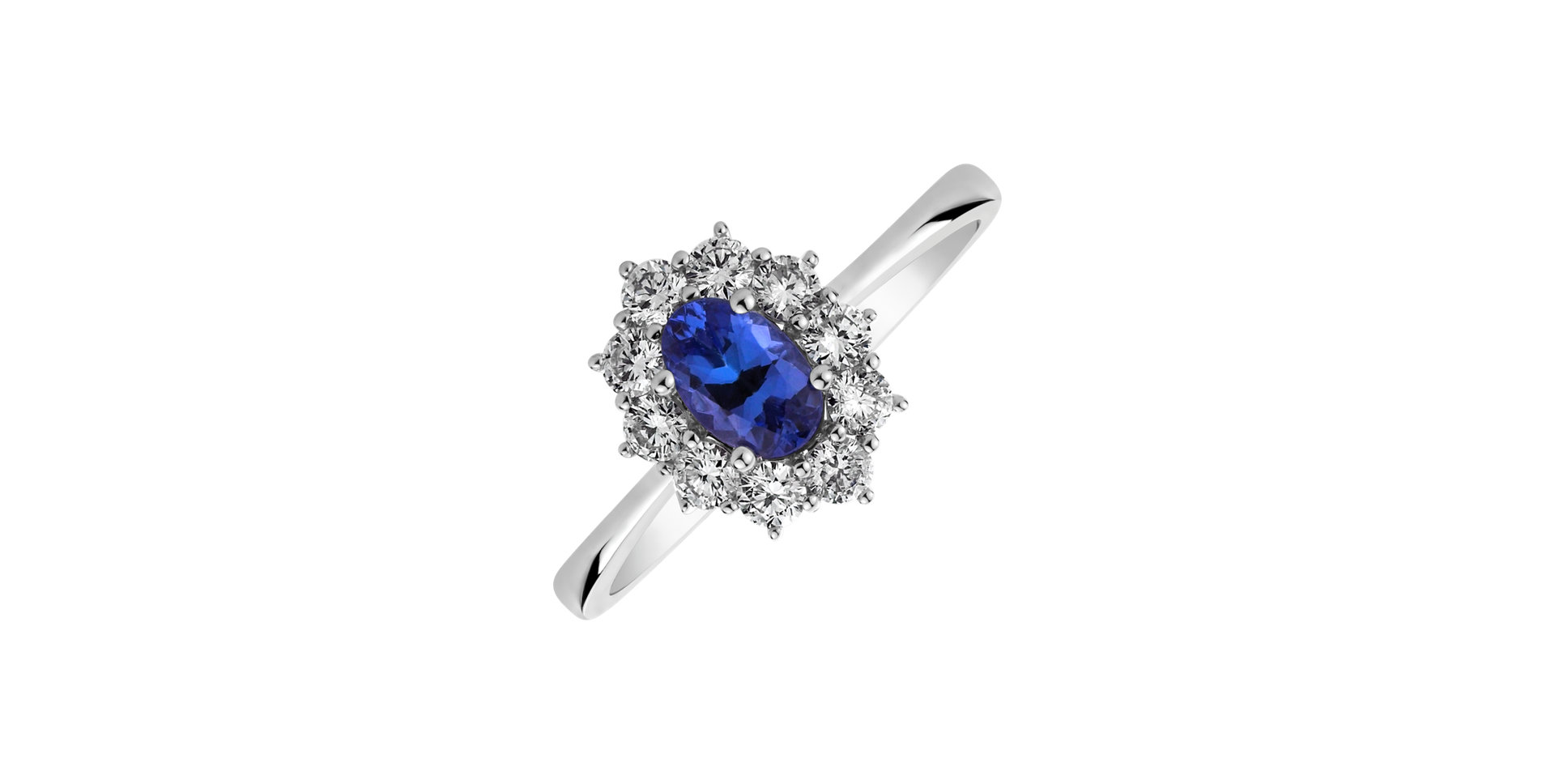 Diamond ring with Tanzanite Princess Joy