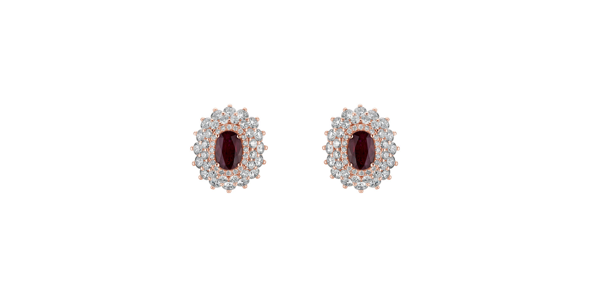 Diamond earrings with Ruby Lady Fermoy