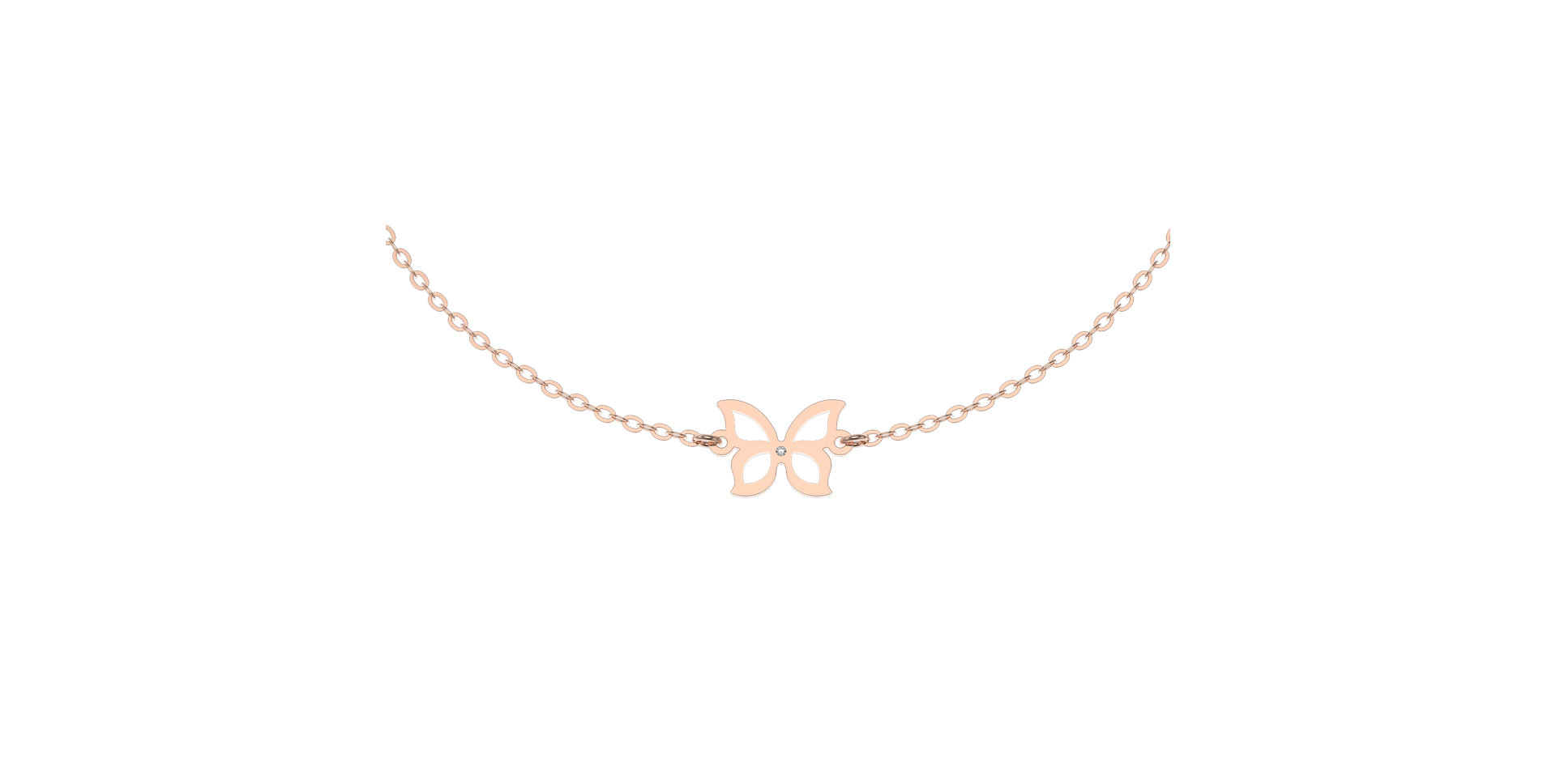 Diamond bracelet Gold Butterfly