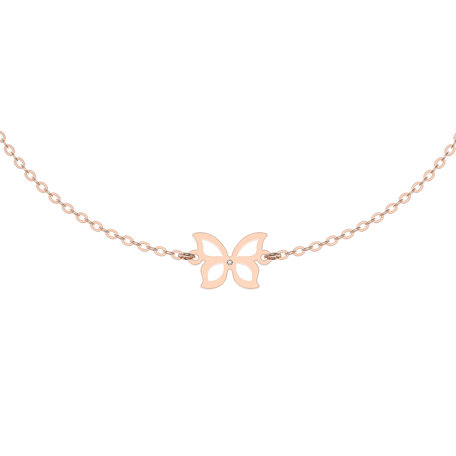 Diamond bracelet Gold Butterfly