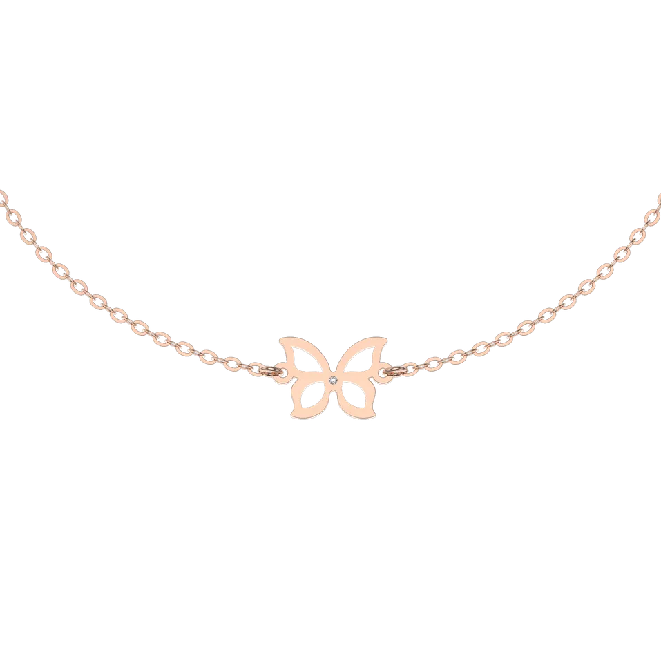 Diamond bracelet Gold Butterfly