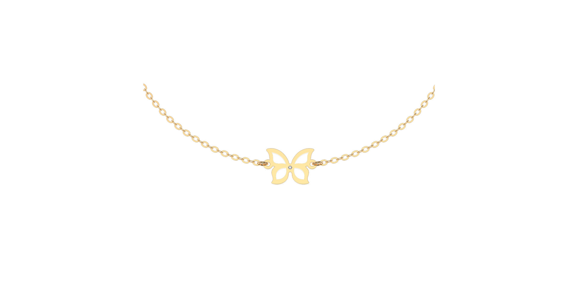 Diamond bracelet Gold Butterfly