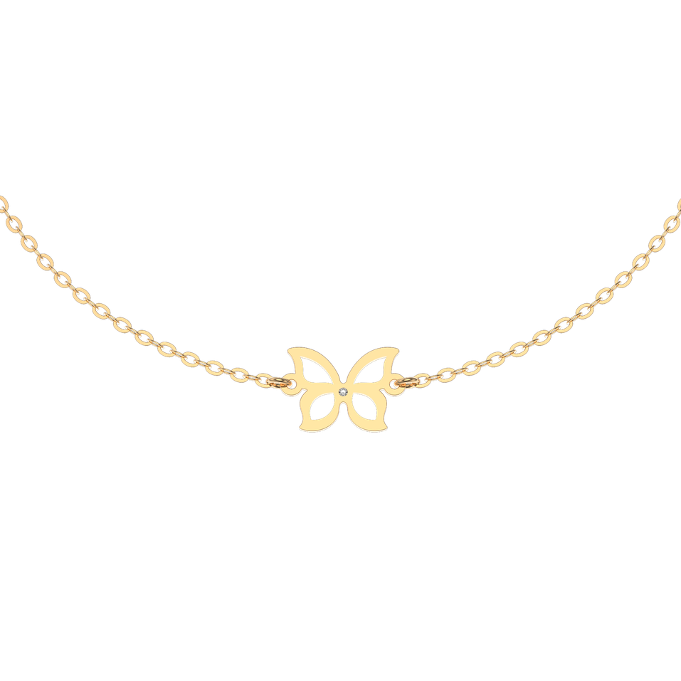 Diamond bracelet Gold Butterfly