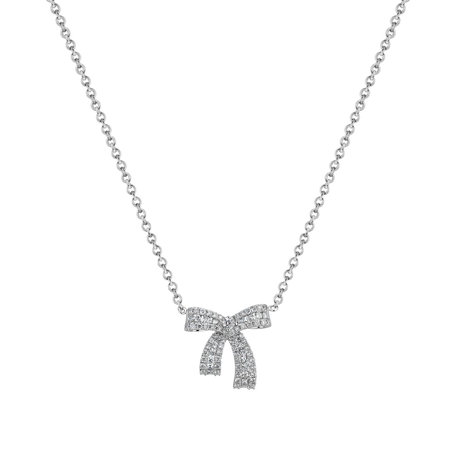 Diamond necklace Cute Ribbon