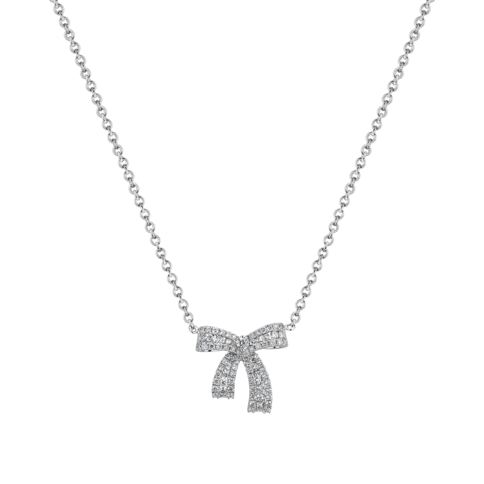 Diamond necklace Cute Ribbon