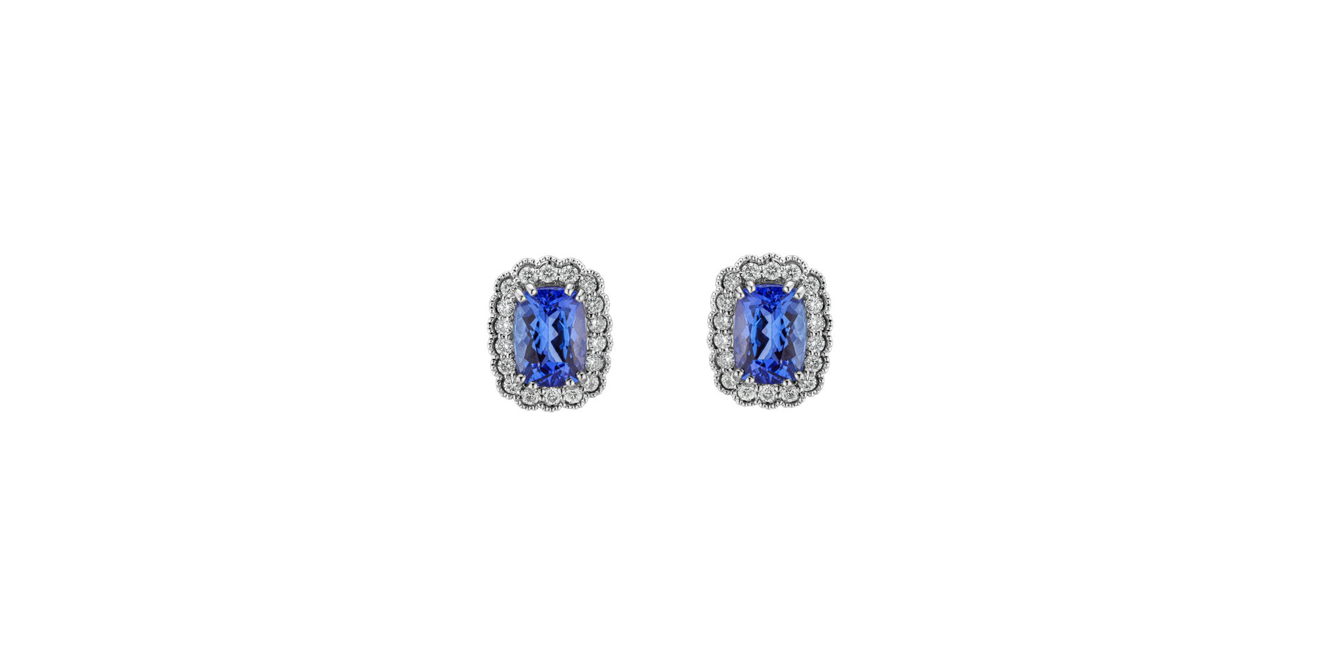 Diamond earrings with Tanzanite Seraph Grace