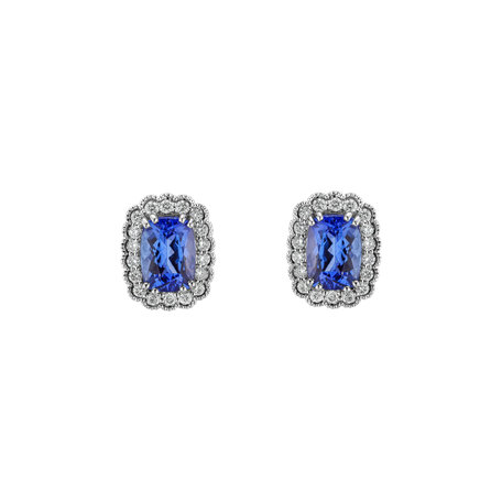 Diamond earrings with Tanzanite Seraph Grace