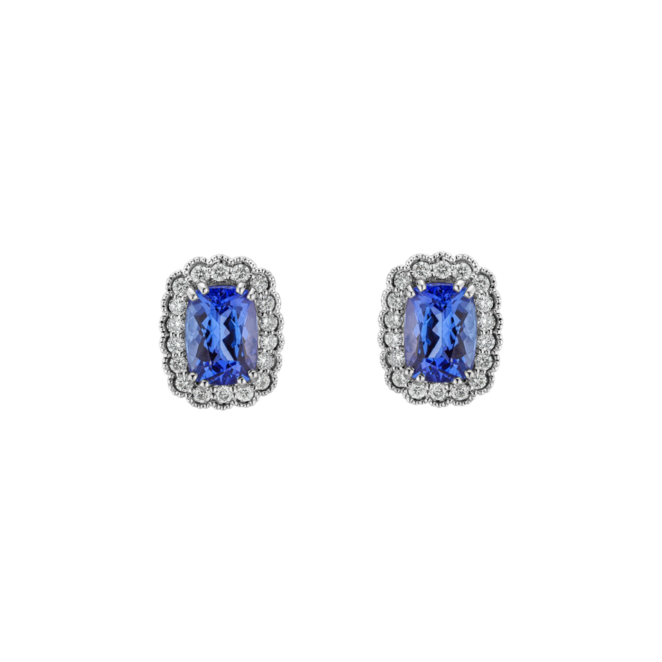 Diamond earrings with Tanzanite Seraph Grace