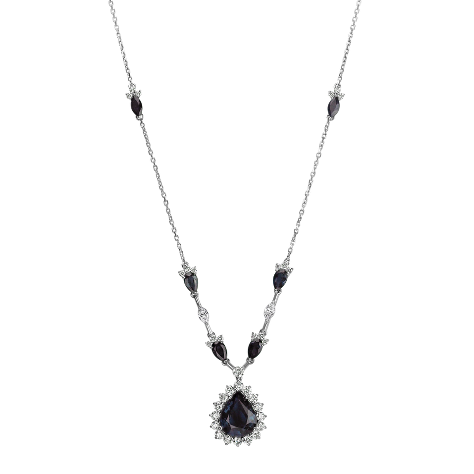 Diamond necklace with Sapphire Royal Jewel