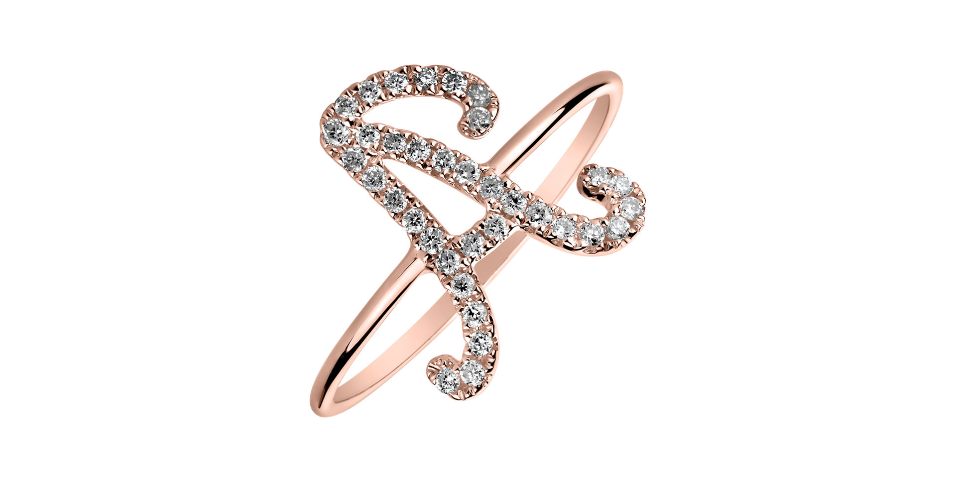 Diamond ring Curly Glittery A