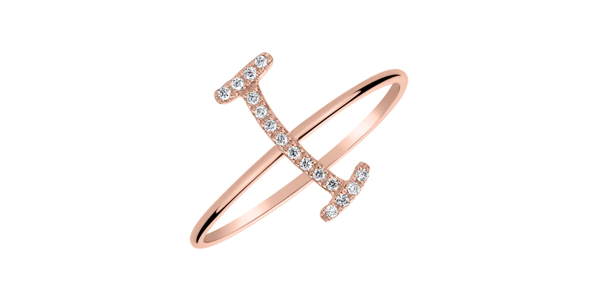 Diamond ring Curly Glittery I