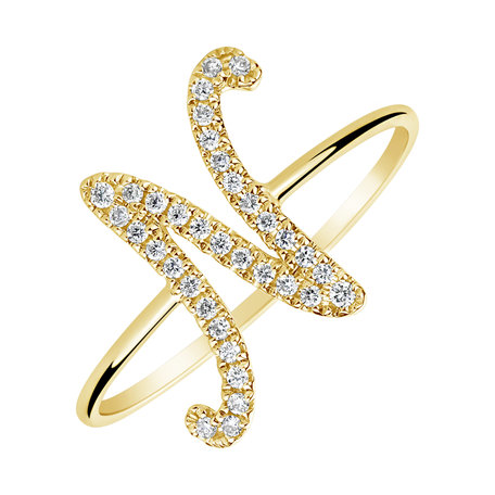 Diamond ring Curly Glittery N