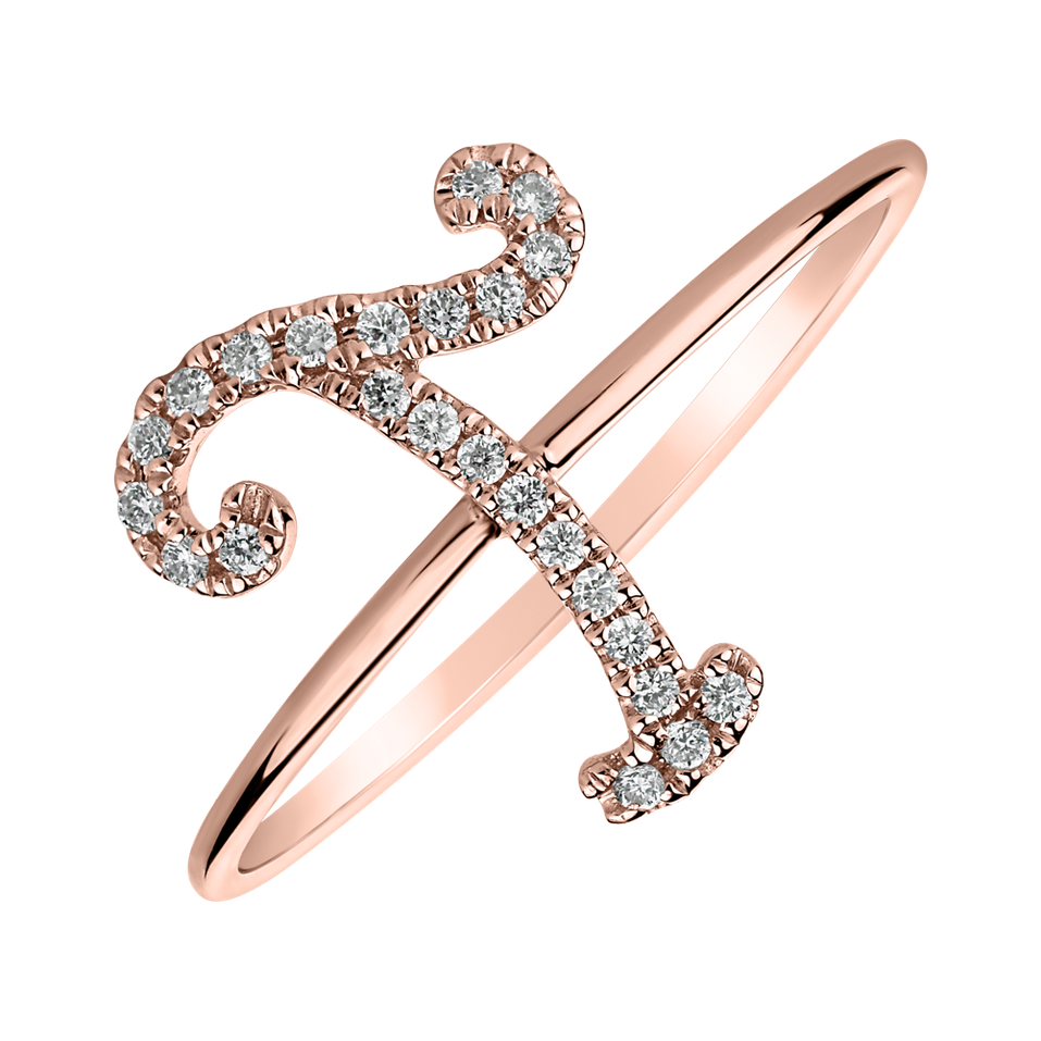 Diamond ring Curly Glittery T