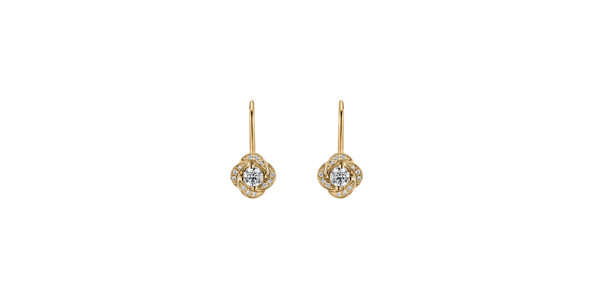 Diamond earrings Sparkling Petals