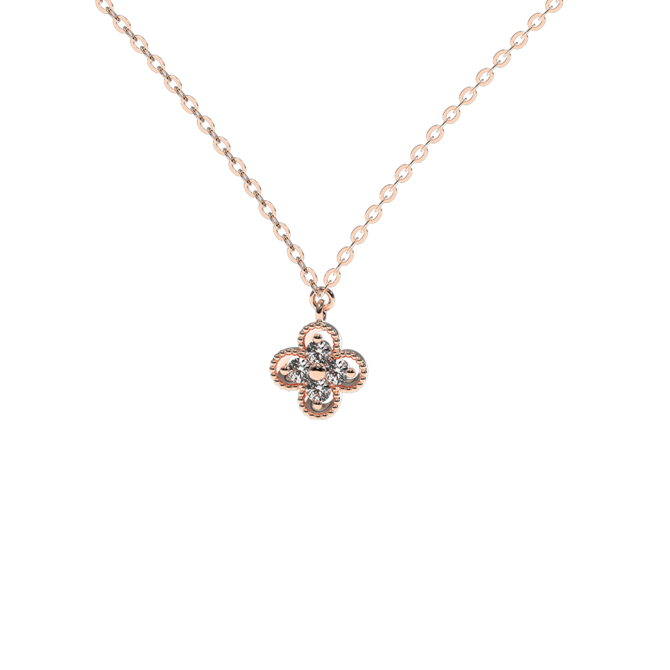 Diamond necklace Lucky Clover