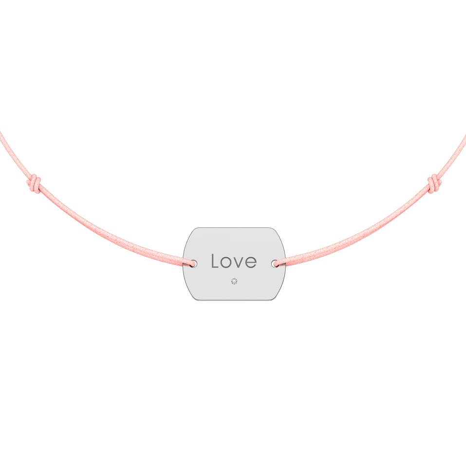 Diamond bracelet Love Stamp