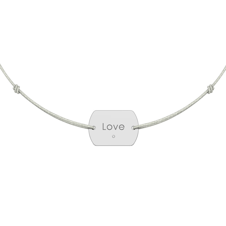 Diamond bracelet Love Stamp
